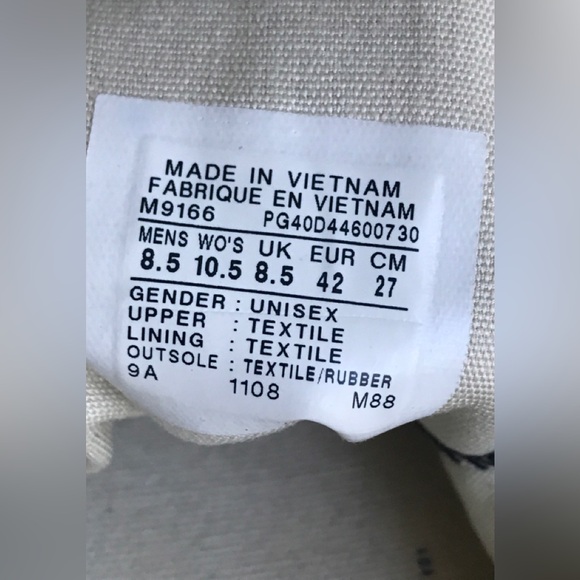 Converse All Star Chuck Taylor Canvas Sneakers Black Size: US Men 8.5 Women 10.5 - Picture 11 of 12